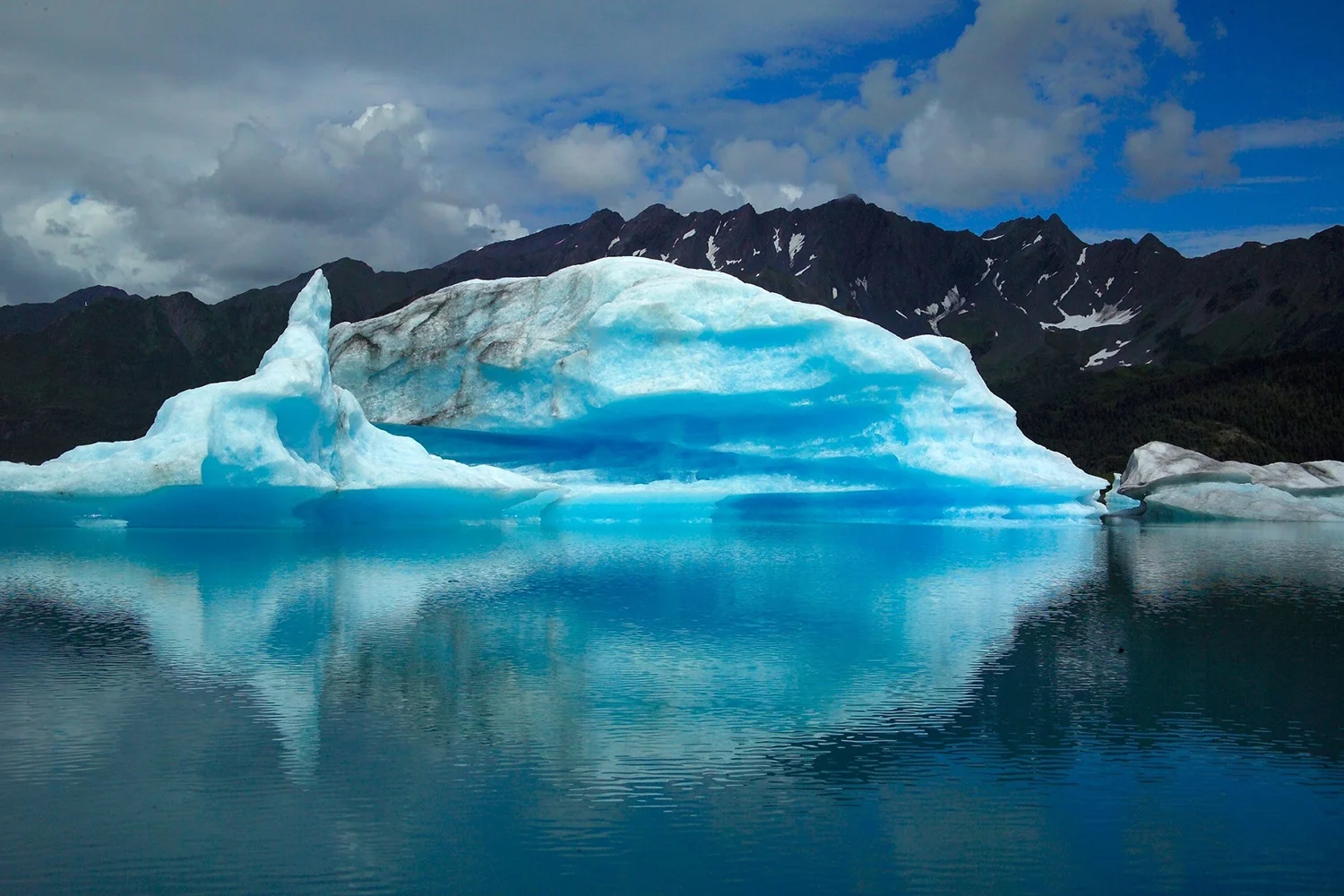 Iceberg in a glacial lagoon