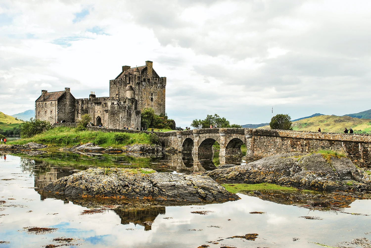 Lakeside castle in Scotland